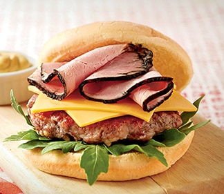 Chopped Bacon and
Sirloin Steak Burgers